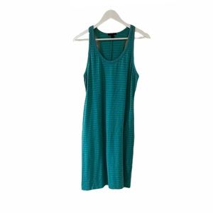 J. Crew Blue Striped Racerback Tank Dress M